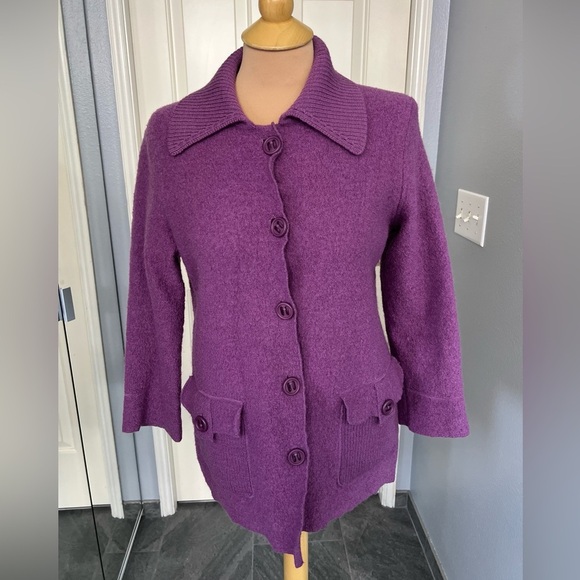 Appleseed’s Boiled Wool Sweater Jacket - Picture 1 of 9